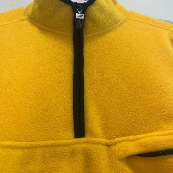 Pro Spirit Men’s Standout Yellow and Black Quarter-Zip Fleece Pullover, Size XL - Picture 5 of 9